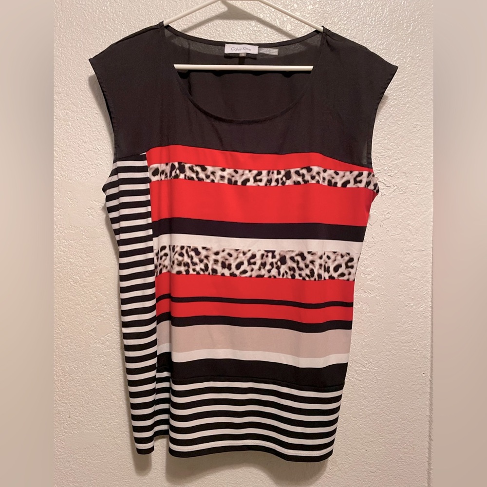 Calvin Klein XL Stripe Blouse
